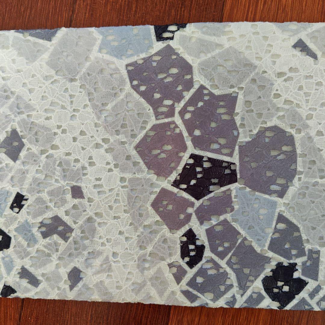 ろっこや 半幅帯 モザイクレース レオパード リバーシブル