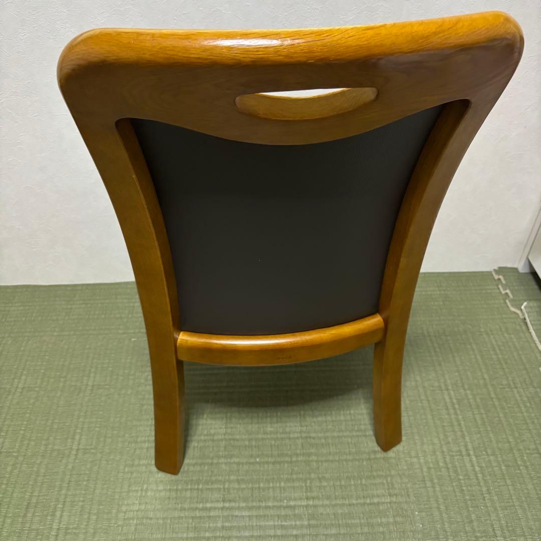 【浜本工芸】No.3800 ダイニングチェア1脚・本革・ナラ材・椅子・楢材無垢