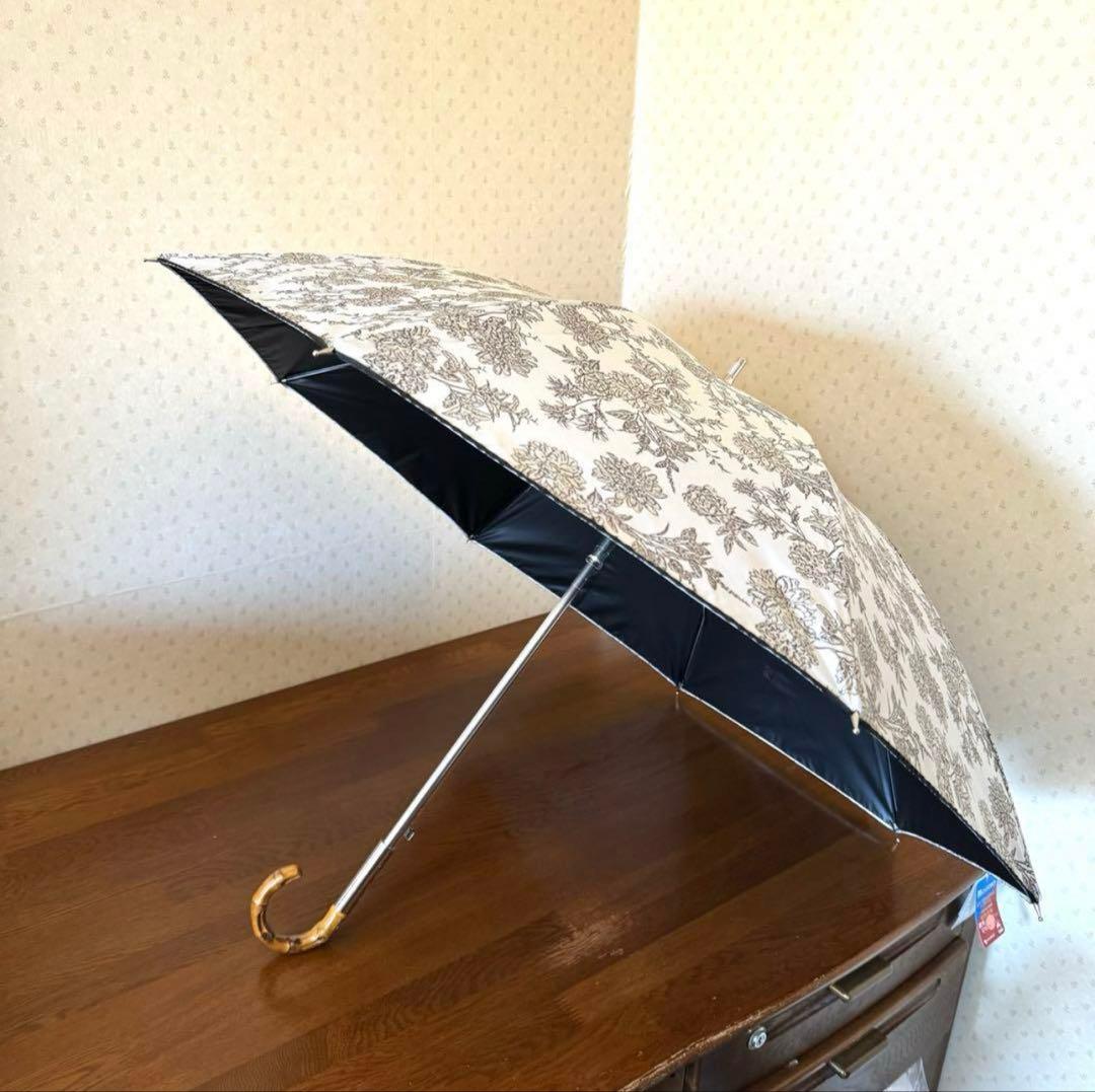 新品★サンドレス　晴雨兼用パラソル　日傘　1級遮光　遮熱　ワンタッチ　ボタニカル