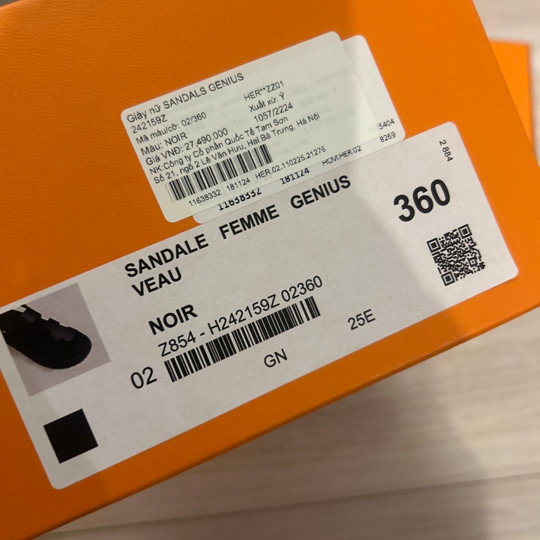 HERMES ブラックサンダル　美品