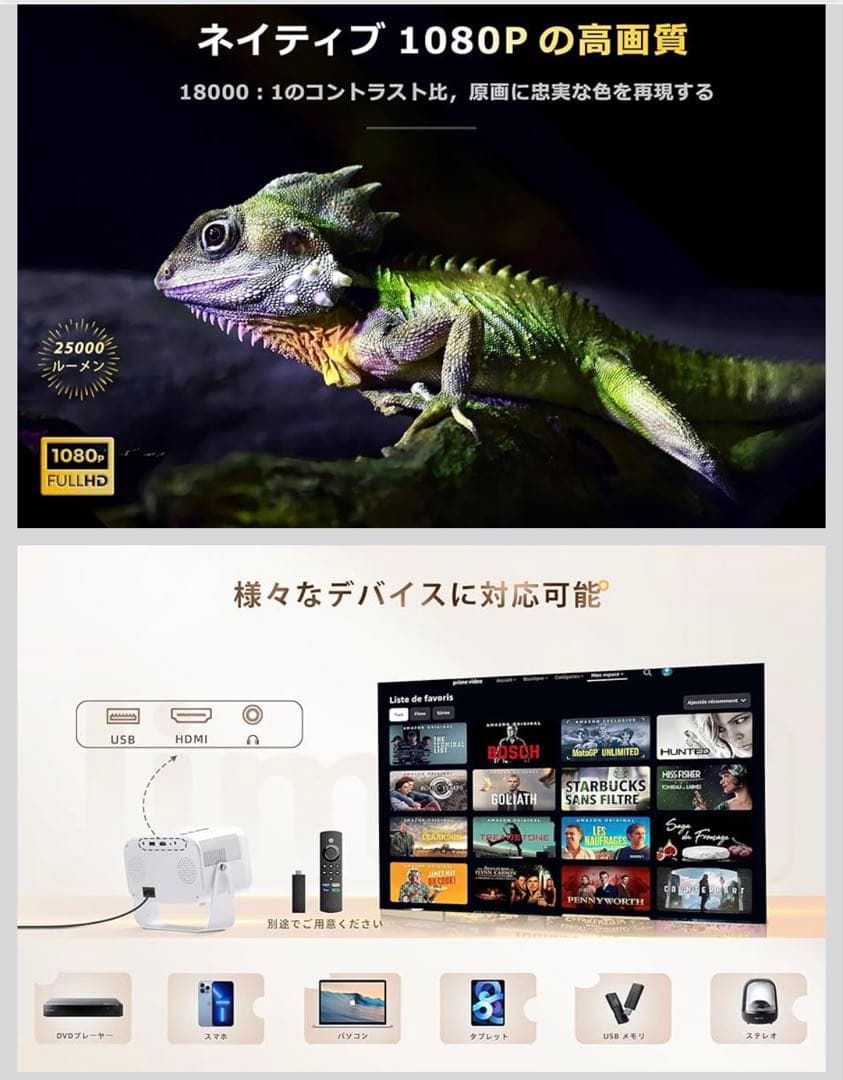 Jimveo MINI VIDEO PROJECTOR 本体
