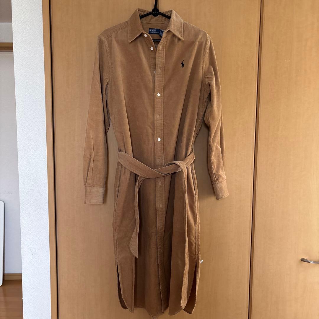 POLO RALPH LAUREN ベルテッド コーデュロイ シャツドレス