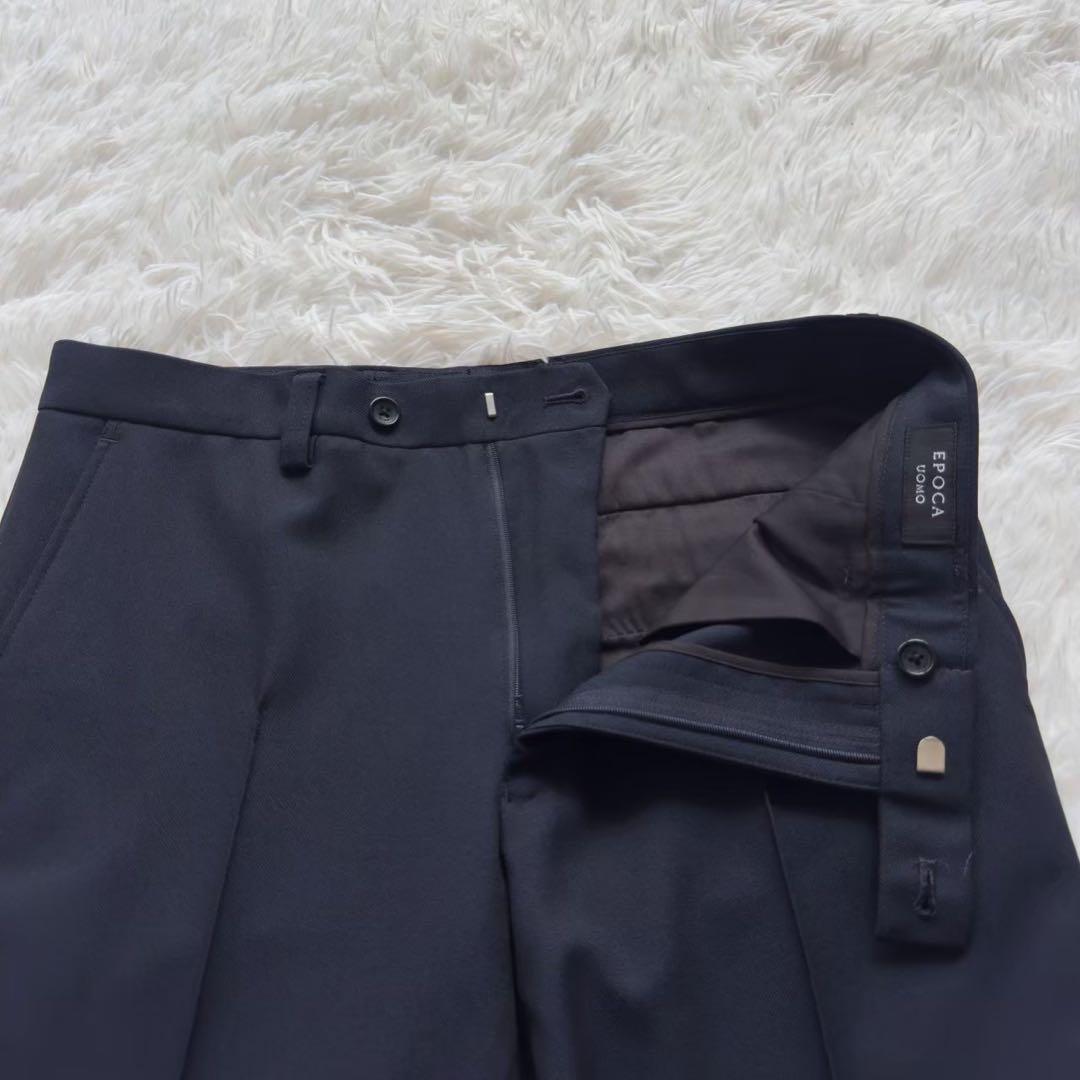 人気✨EPOCA UOMO セットアップ　ジャージー素材　微光沢　ロゴ刻印ボタン