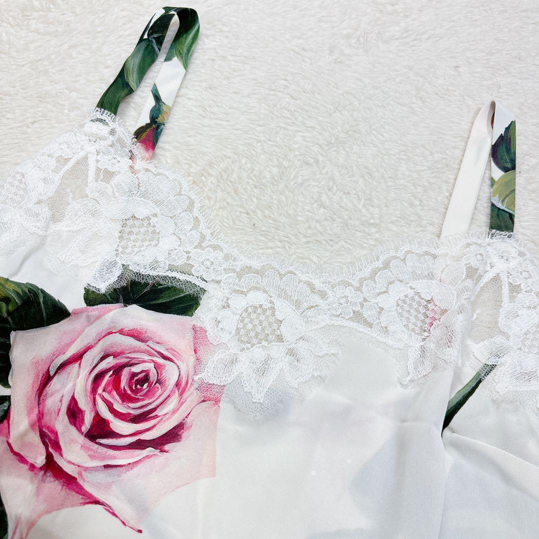 ドルチェアンドガッバーナ ローズ レース キャミソール 花柄 バラ トップス