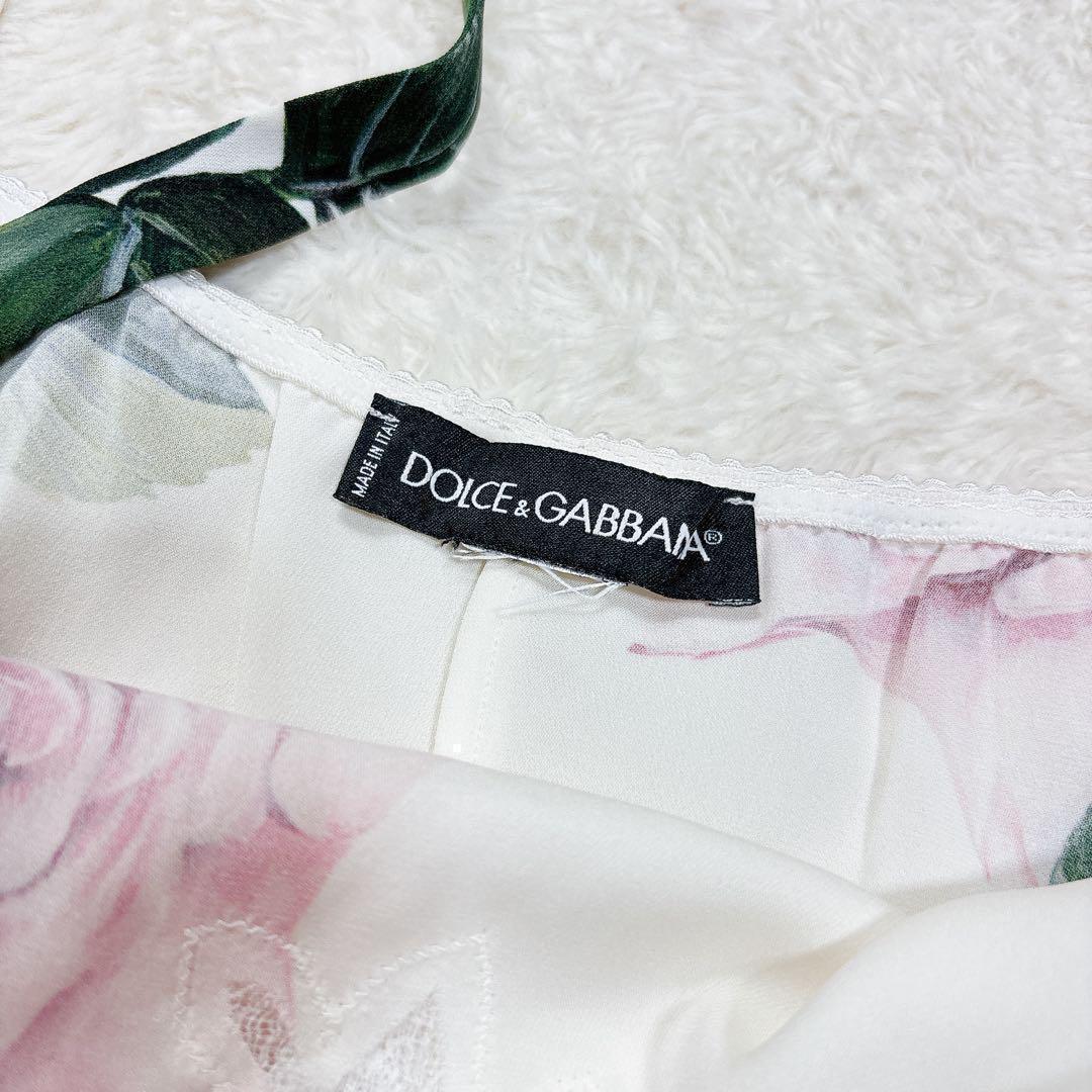 ドルチェアンドガッバーナ ローズ レース キャミソール 花柄 バラ トップス