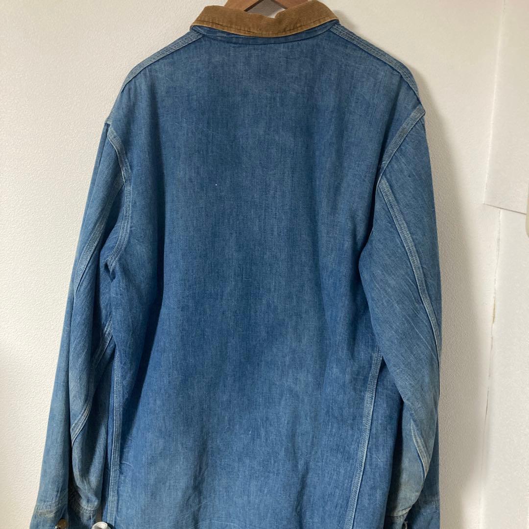 80s Lee デニムカバーオール　襟コーデュロイ