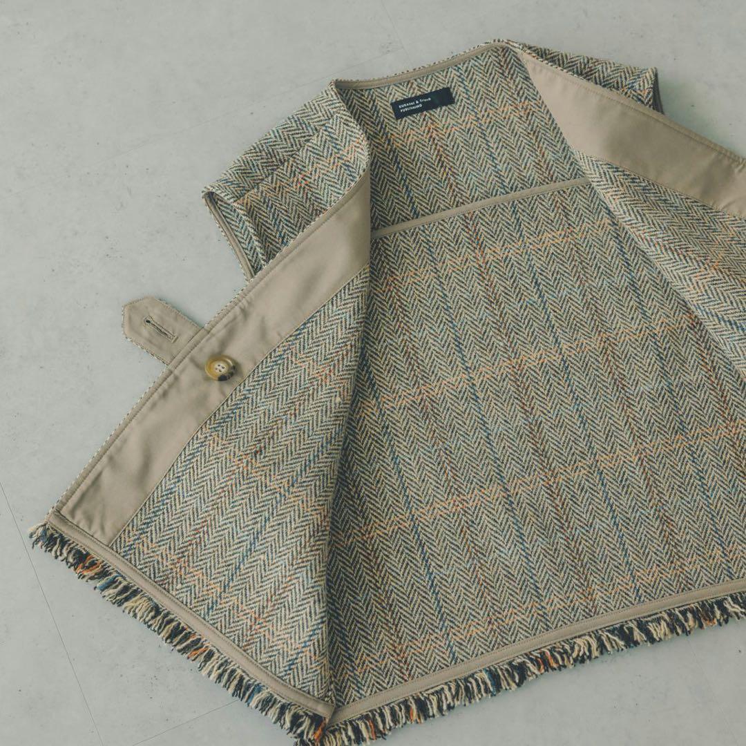 北欧、暮らしの道具店　ヘリンボーン柄のウールベスト 新品未使用