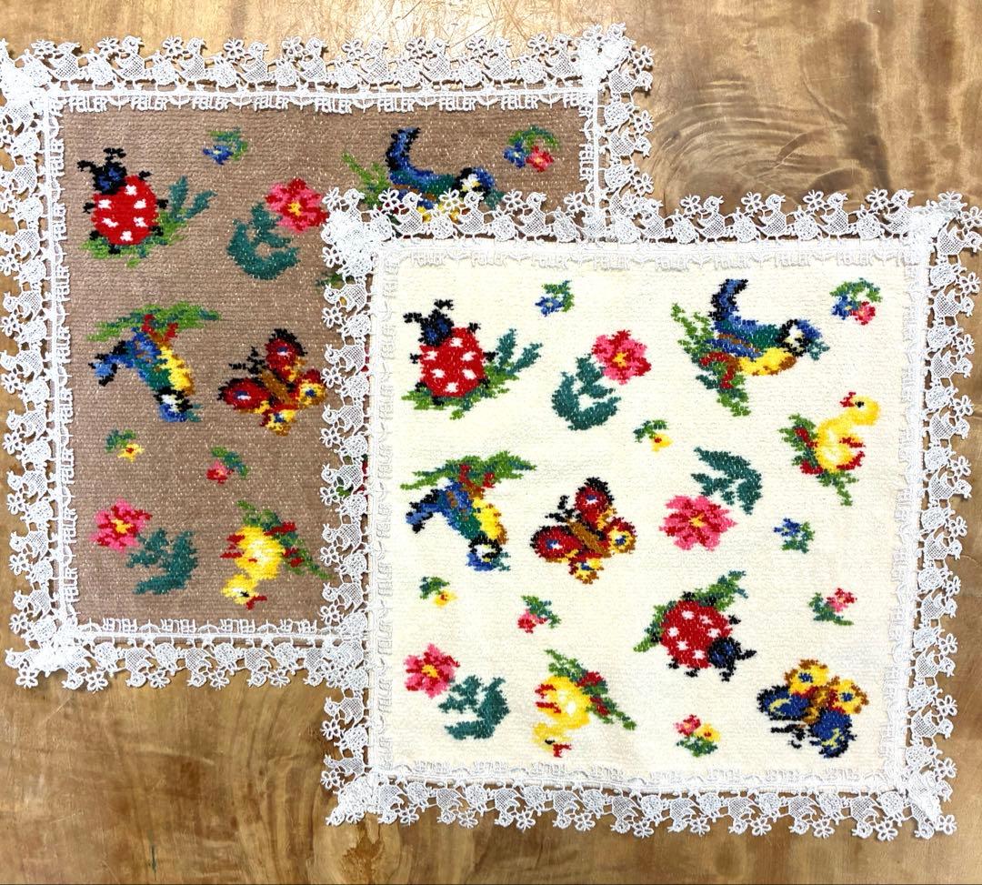 フェイラー　近沢レース　ハイジハンカチ　2枚セット