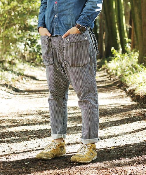 ネイタルデザインG55 サルエルフラップデニム ヒッコリー