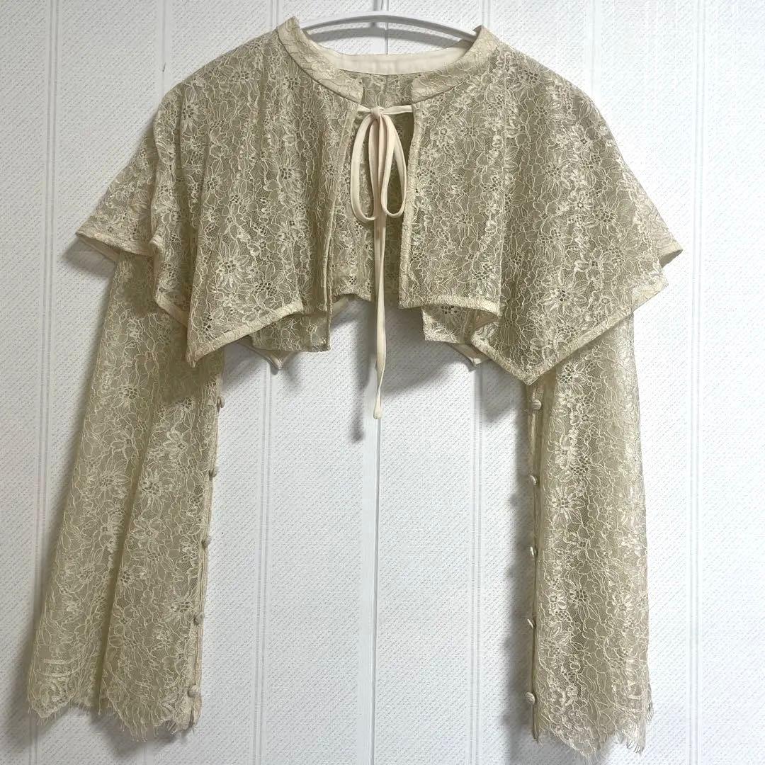 ANDRÉSD アンドレスド レースケープ オケージョンドレス 黒 × ベージュ