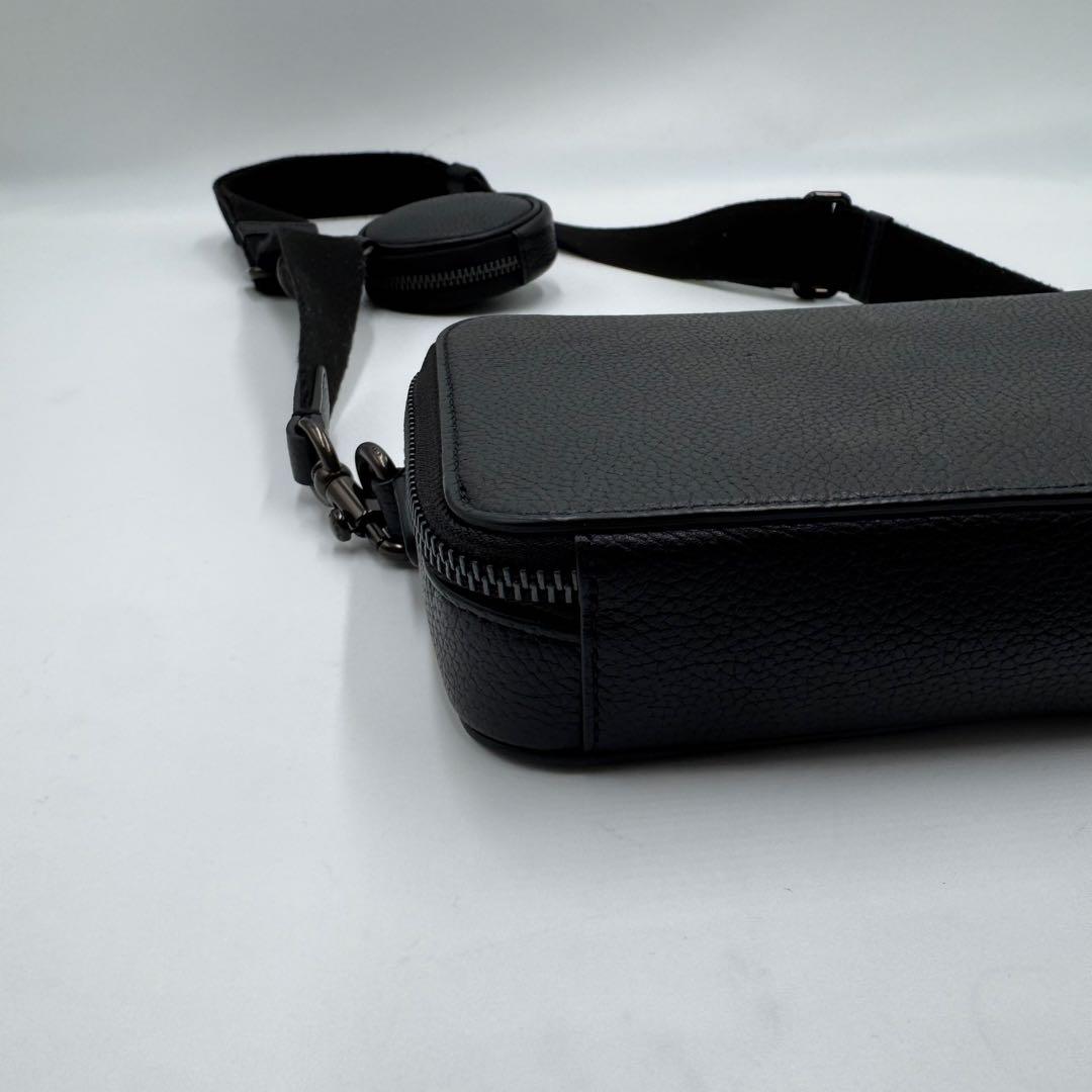 未使用級✨ コーチ ショルダーバッグ 2way チャーター レザー ブラック