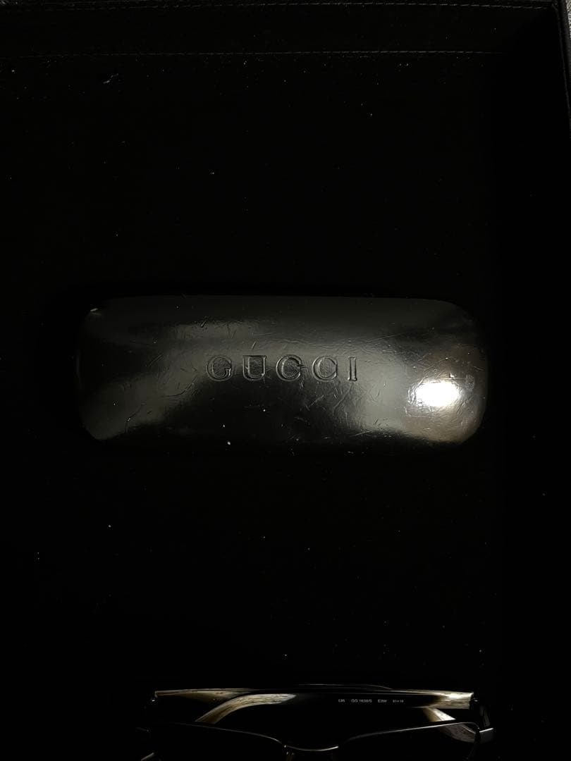 GUCCI スクエアサングラス　度なし　ケース付き　archive ours