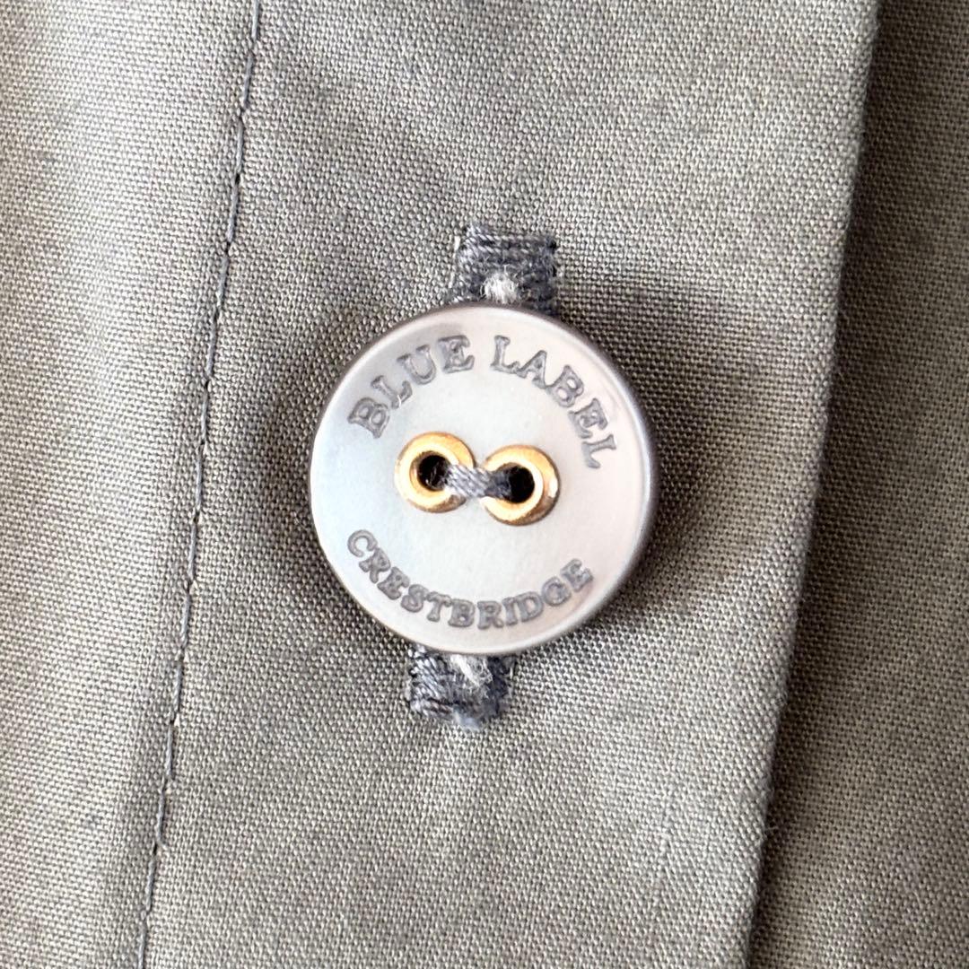 極美品✨️ブルーレーベルクレストブリッジ ノーカラーベルトシャツワンピース 38