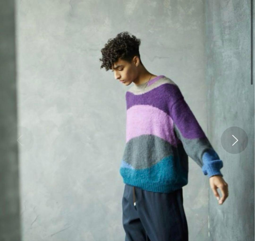 taupe モヘアニット