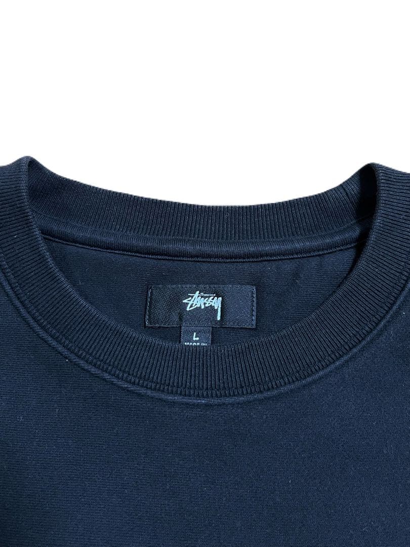 STUSSY SWIRL APP CREW スウェット 黒 L