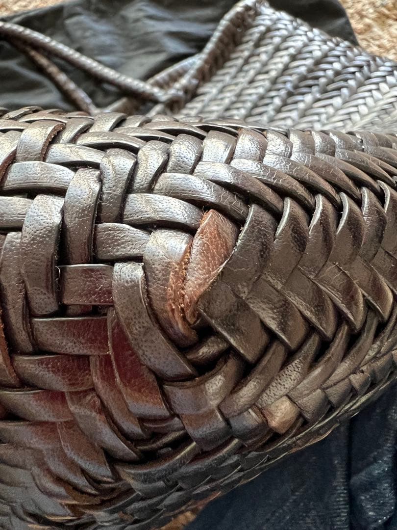 ヴィオラドーロ　レザー　メッシュかごバック　VIOLAd'ORO