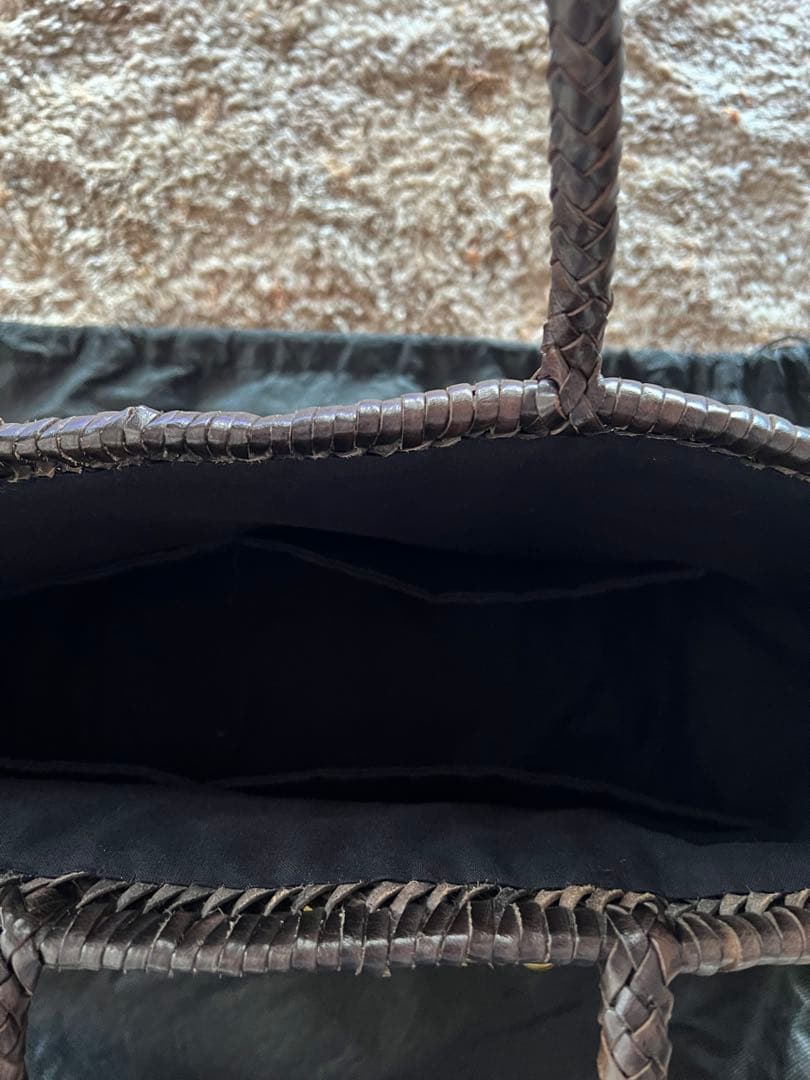 ヴィオラドーロ　レザー　メッシュかごバック　VIOLAd'ORO