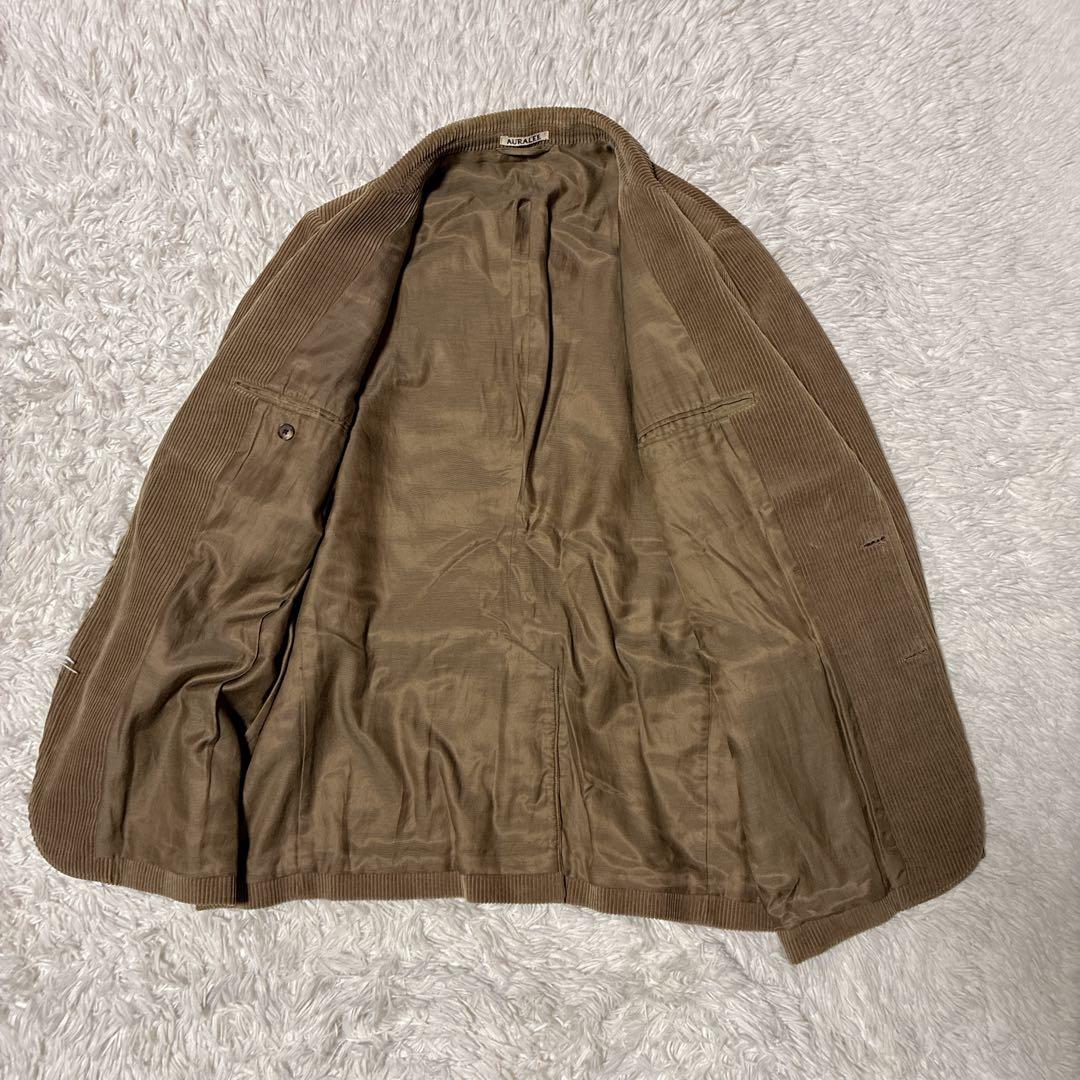 美品/XL位⭐️オーラリー　テーラードジャケット　コーデュロイ キャメル　日本製