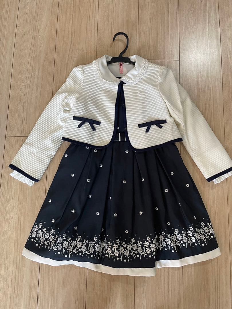 kumikyoku 卒園・入園式用 ブラウス ワンピース ボレロ3点 120