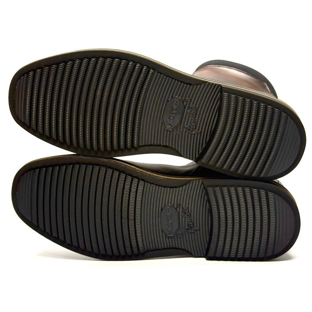 【未使用に近い】Santoni サイドジップブーツ ブラウン イタリア製 レザー