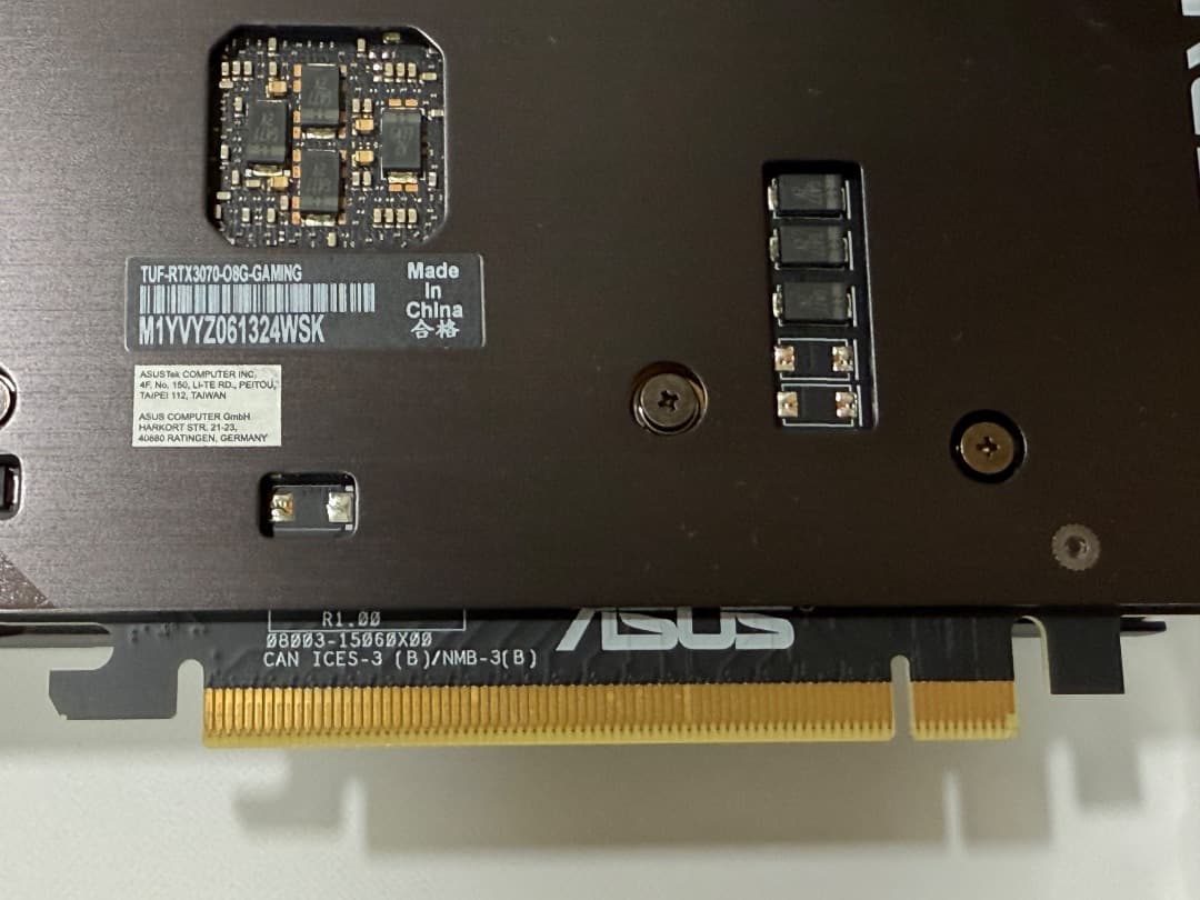 【美品】ASUS TUF Gaming GeForce RTX 3070 OC版