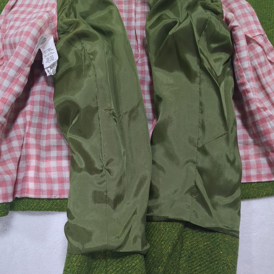 MOSCHINO モスキーノ ツイードジャケット 花装飾 シルク混 M（タイト）