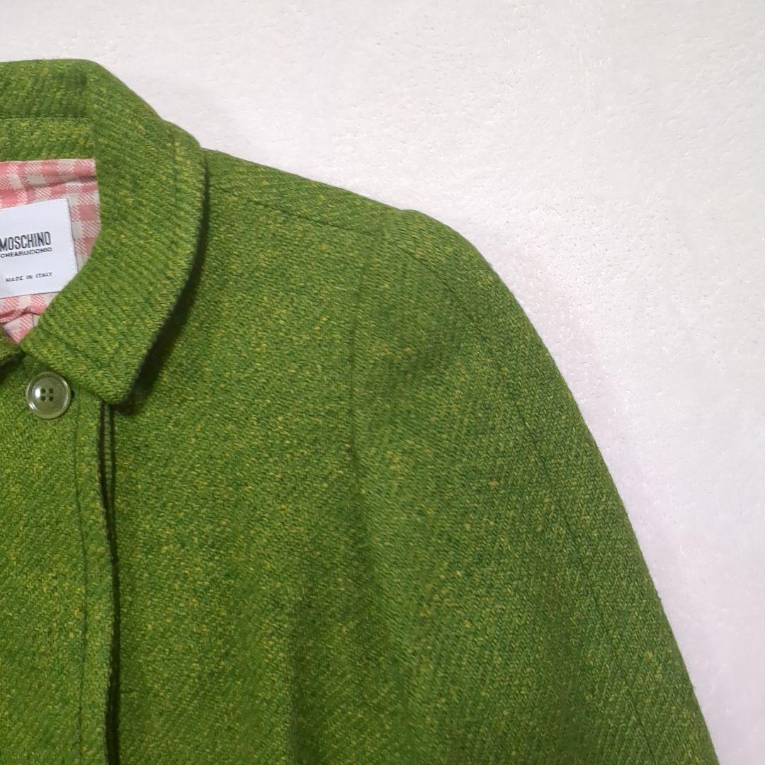 MOSCHINO モスキーノ ツイードジャケット 花装飾 シルク混 M（タイト）