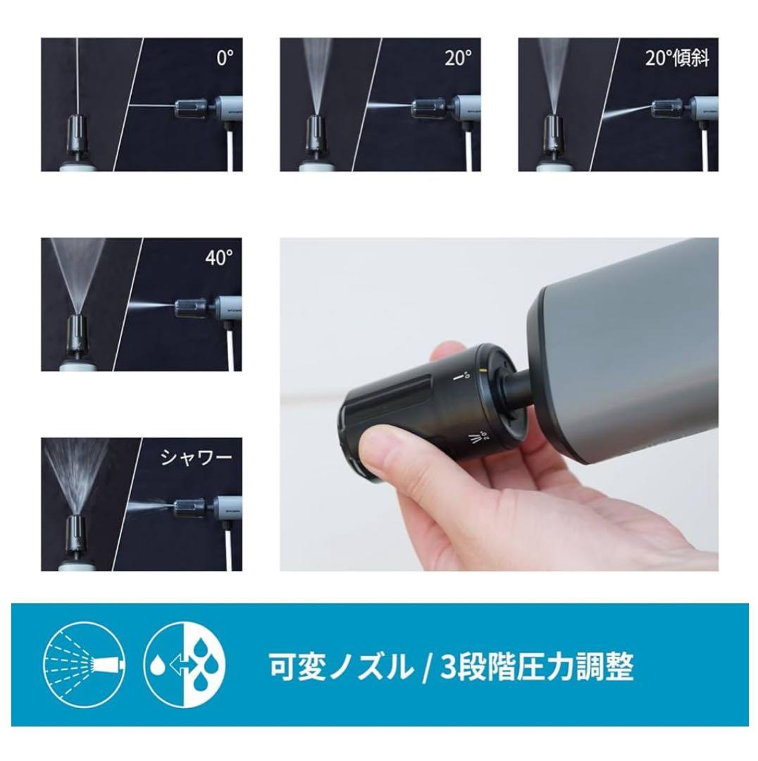 【未使用品】スパイサー ポケッタブル 高圧洗浄機 SWU-201 (BK)