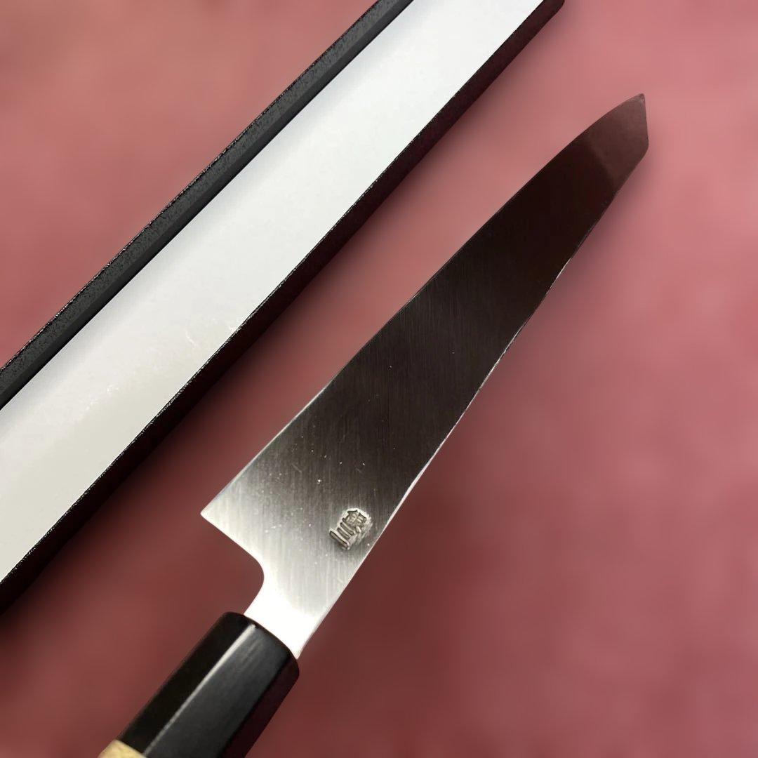 銀三　勘所切付柳刃包丁　300㎜ 尺0寸