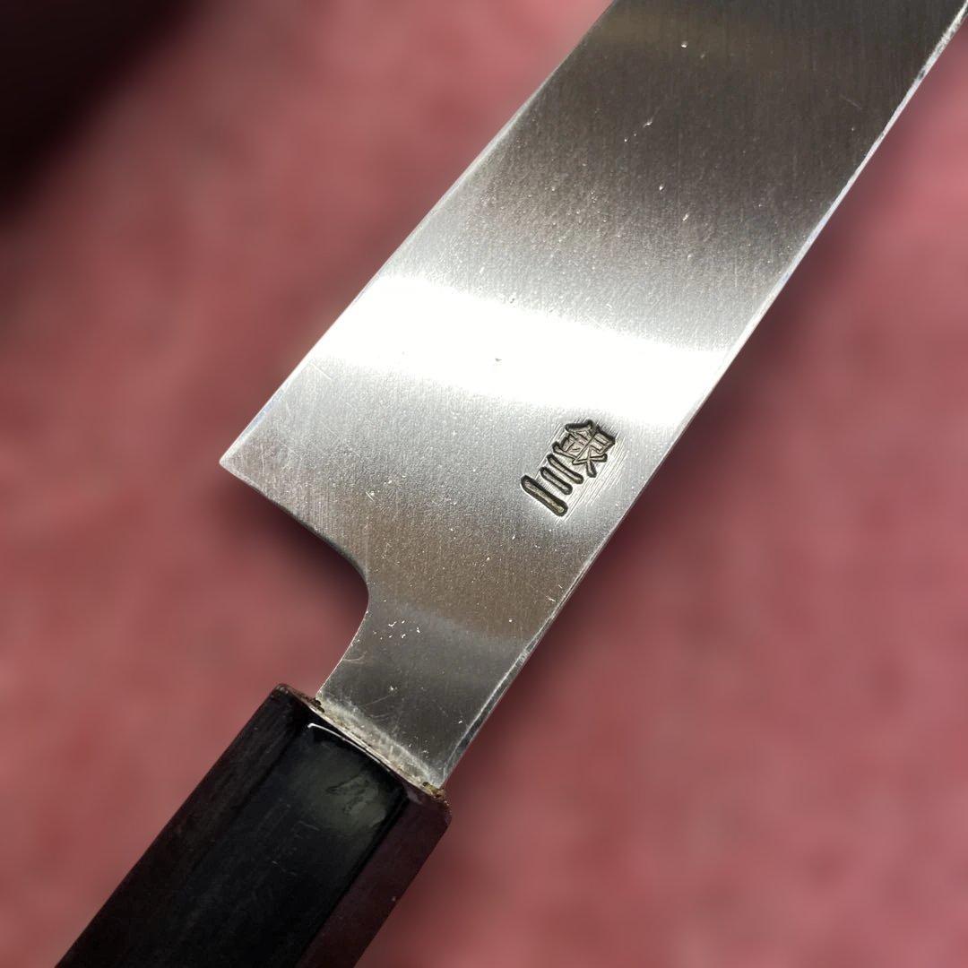 銀三　勘所切付柳刃包丁　300㎜ 尺0寸
