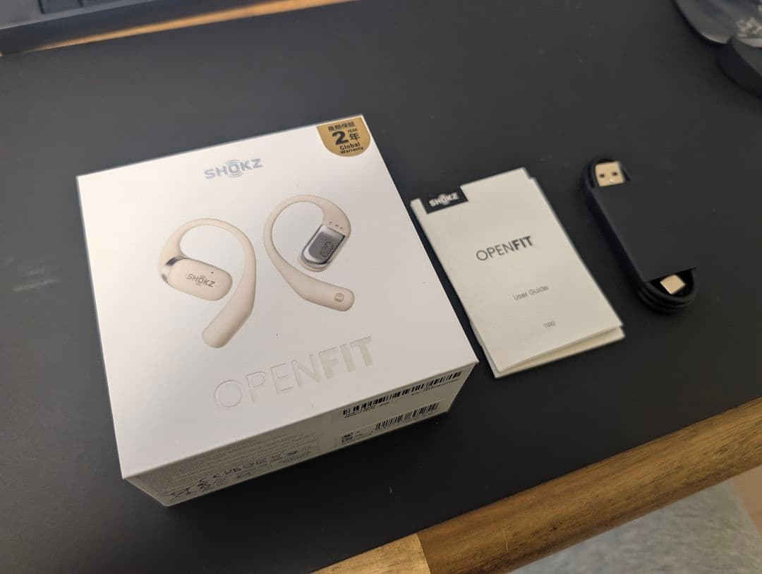 Shokz OpenFit オープンイヤー・ワイヤレスイヤホン ベージュ