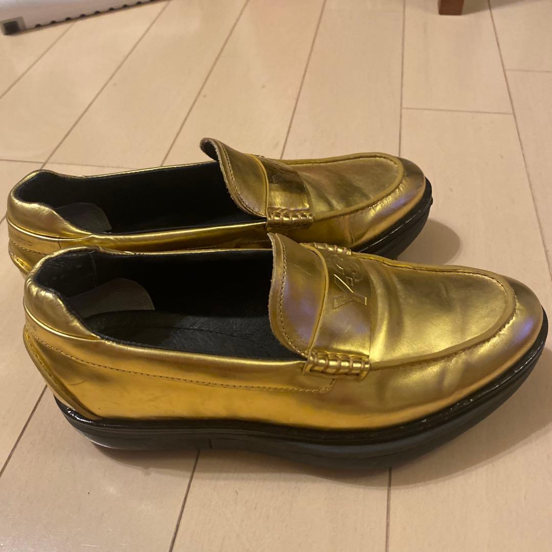 Y-3 ゴールド ローファー スリッポン