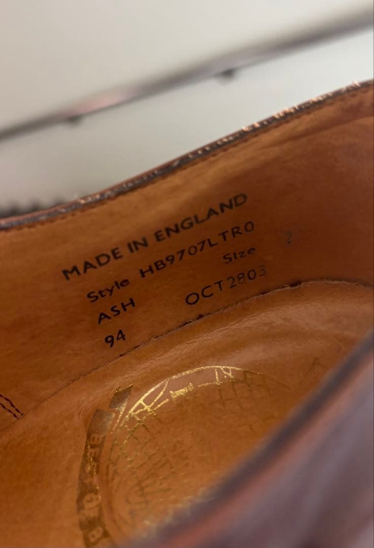 【イギリス製】BENTLEYベントレー_ユーチップ/UK7（25.5相当）