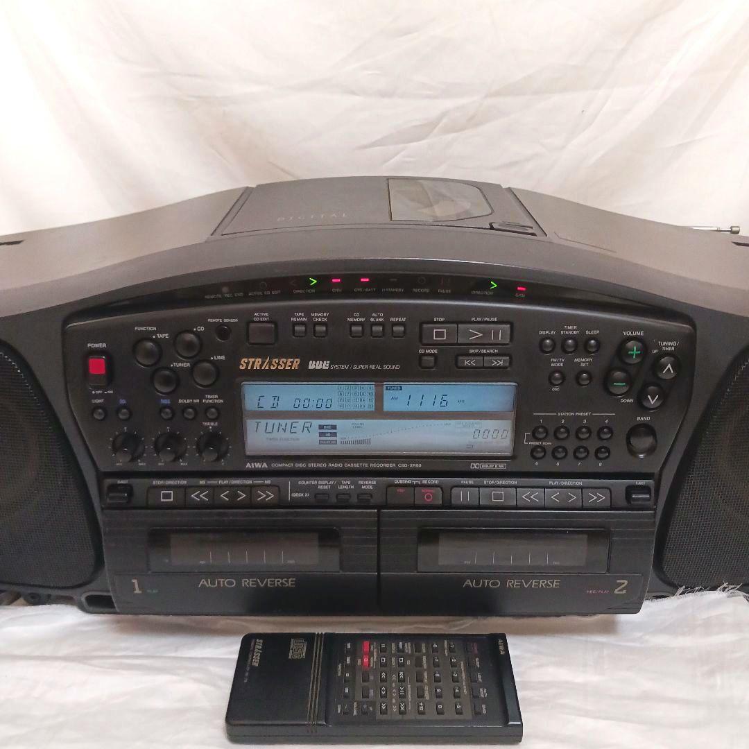 【動作確認済】 バブルラジカセ四天王 AIWA CSD-XR90 リモコン付き