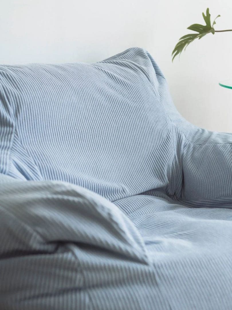 【3点セット】LOOSYソファ＋オットマン＋クッション Powder Blue