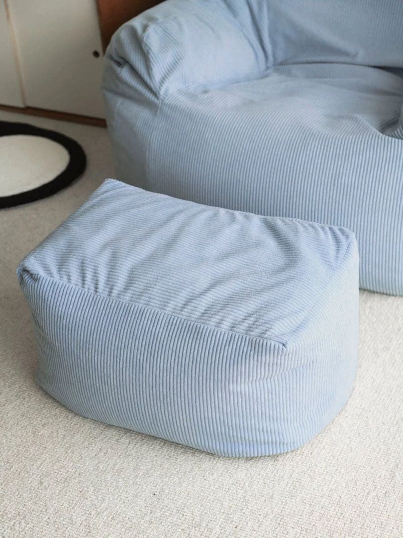 【3点セット】LOOSYソファ＋オットマン＋クッション Powder Blue