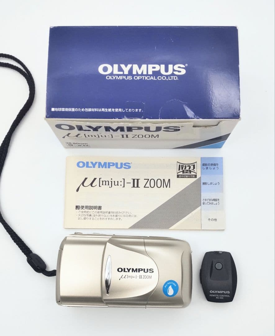 完動品◆極美品【青が綺麗なエモい写り】人気機種OLYMPUS μ-Ⅱ Zoom