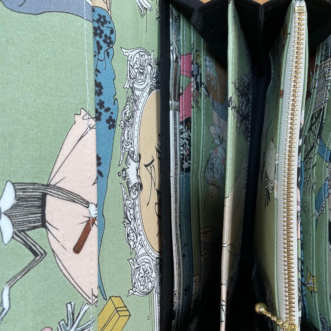 長財布　やりくり財布　ハンドメイド　アレキサンダーヘンリー　激レア生地