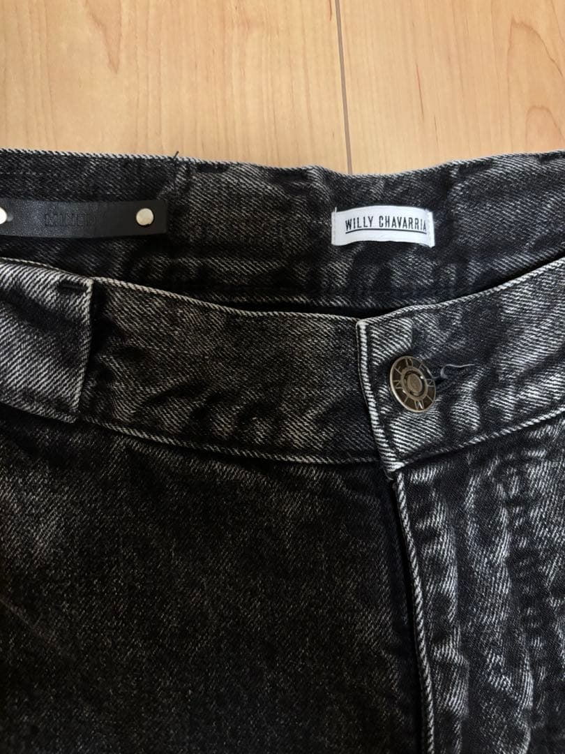 パンツ WILLY CHAVARRIA BlackDenimCB.RAVER PANTS