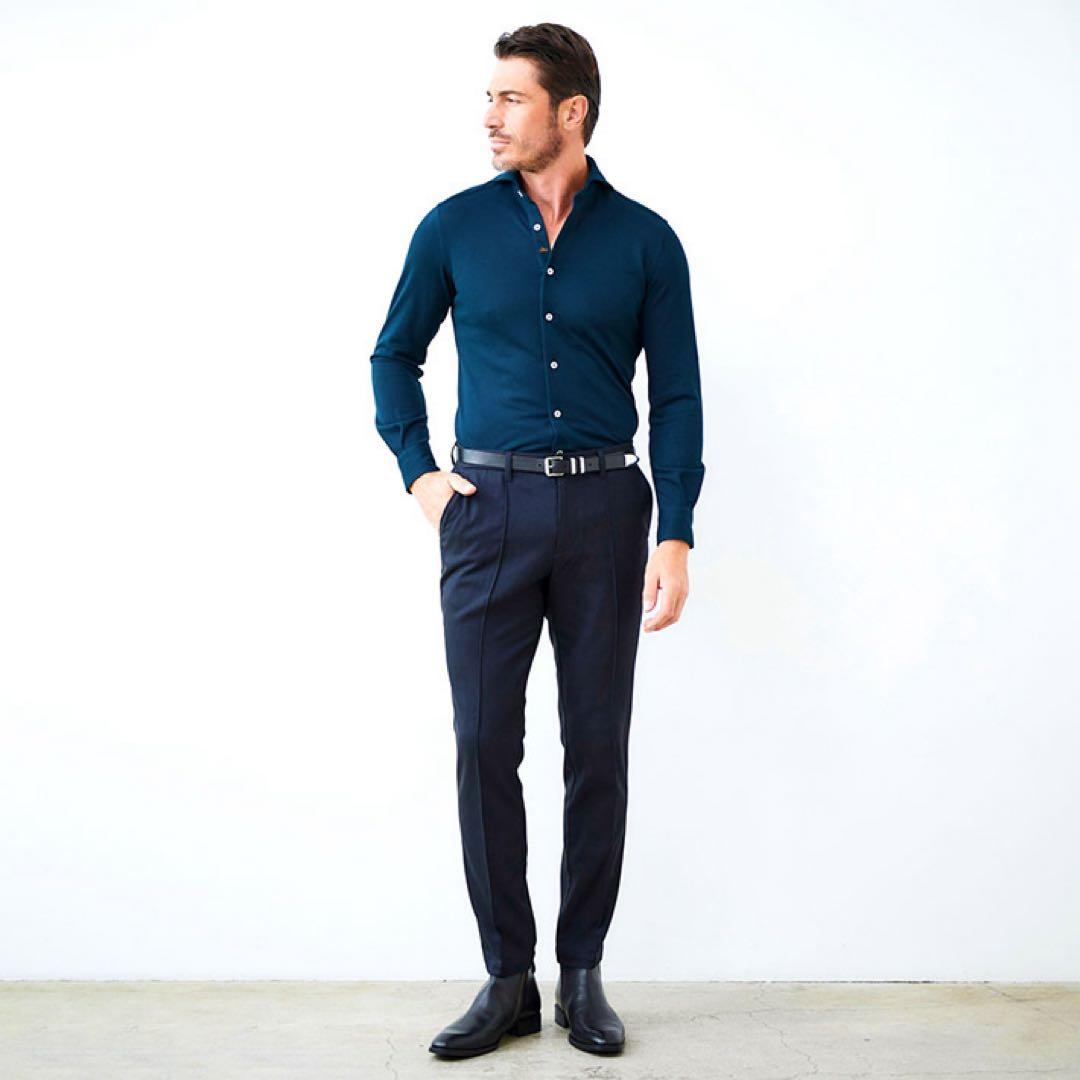 g-stage 吸湿発熱素材 ソフトサーモ ストレッチ スーツ　ネイビー　46