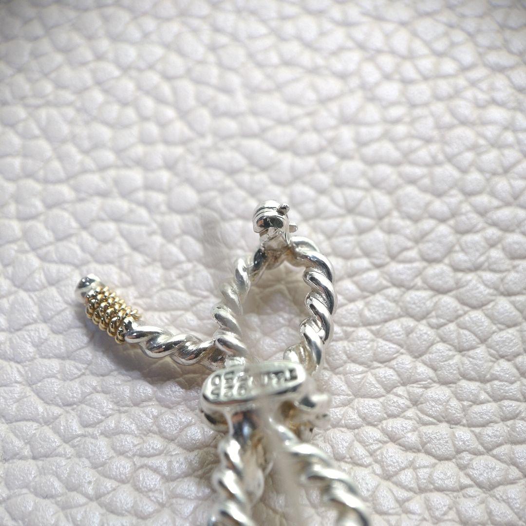 ＊ご成約済＊TIFFANY＆Co.　ツイストリボン　コンビブローチ925 750