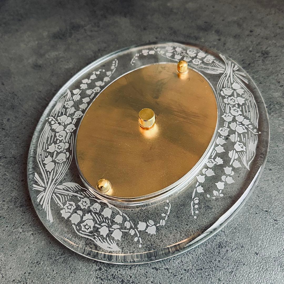 Christian Dior クリスタル フォトフレーム ラウンド型 ロゴ 花柄