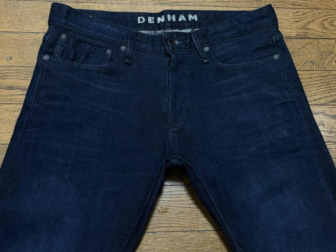 デンハム RAZOR BLMIL6MPSSストレッチデニムパンツ未裾直濃紺34