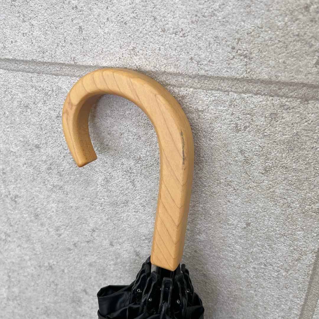 サンバリア100 2段折折りたたみ日傘フリルブラック