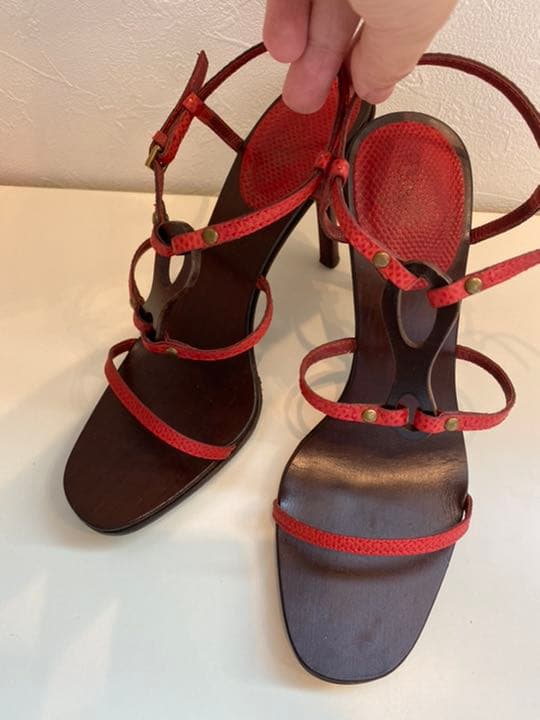 【美品】GUCCI グッチ　木製サンダル