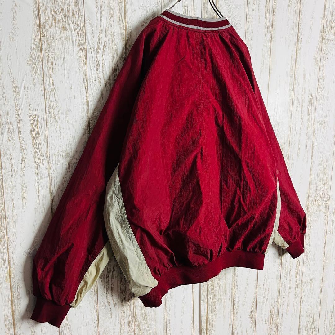 【希少デザイン】ナイキ☆刺繍センタースウッシュロゴスウェット 銀タグ ゆるだぼ