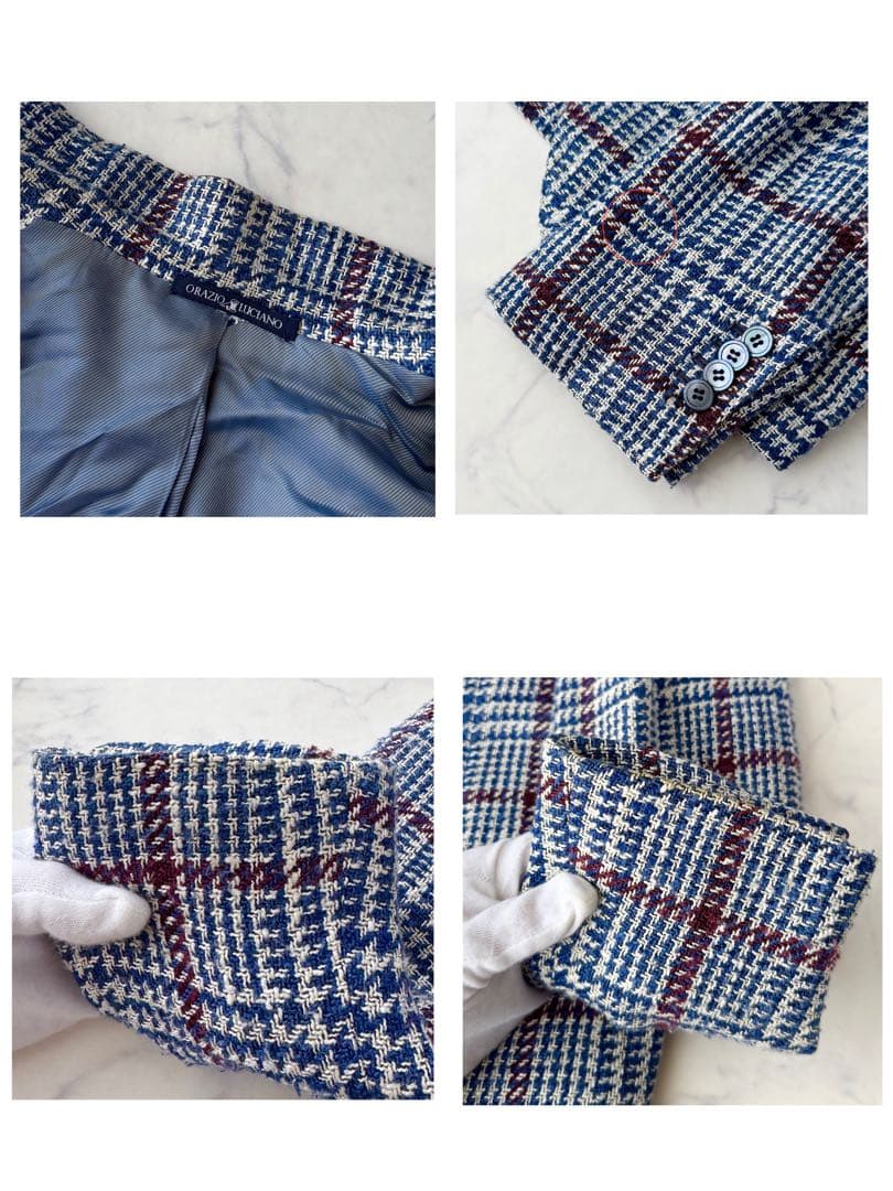 オラッツィオ ルチアーノ テーラード ジャケット 52 XL〜XXL