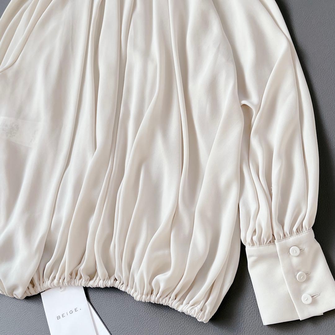 タグ付き✨BEIGE，RHYL ジョーゼット　スタンドカラー　ブラウス