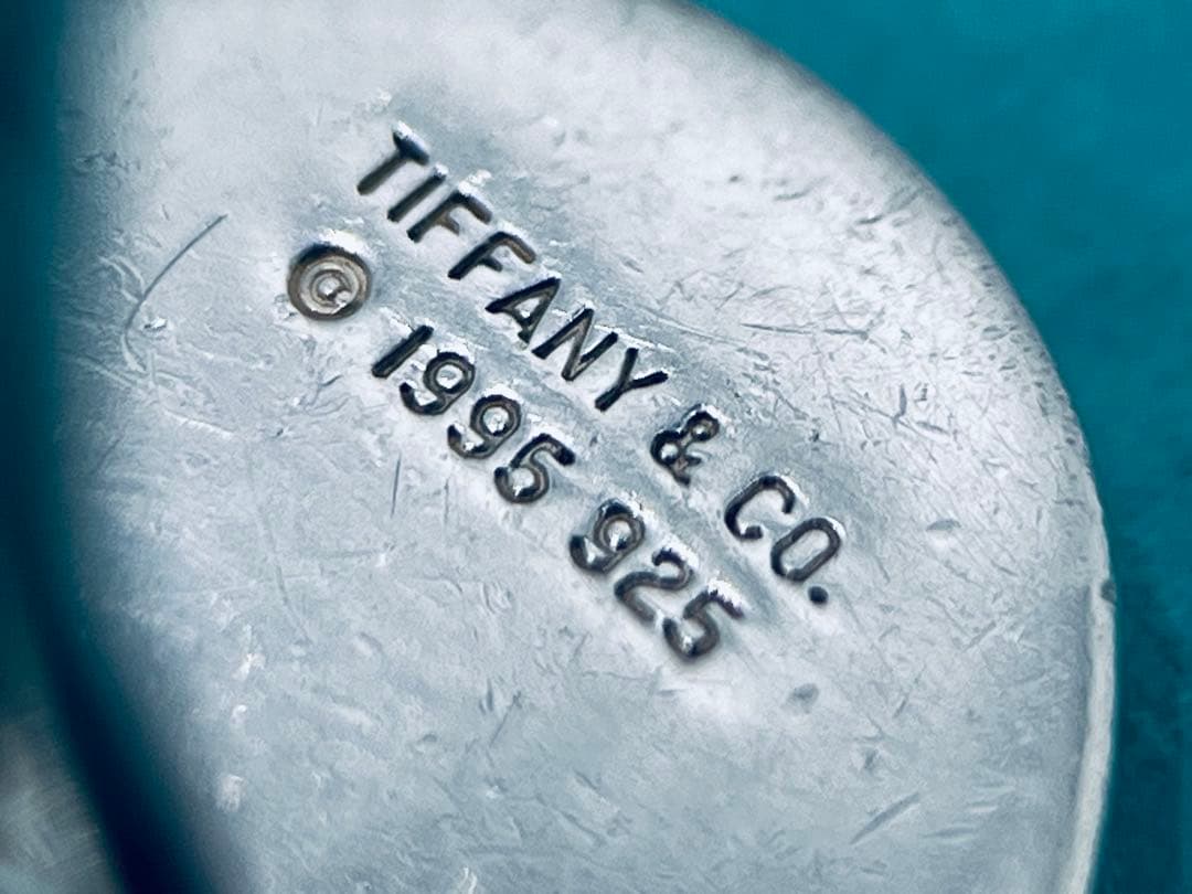 c893 ティファニー　グルーブド　ライン　オーバル　カフス　カフリンクス925