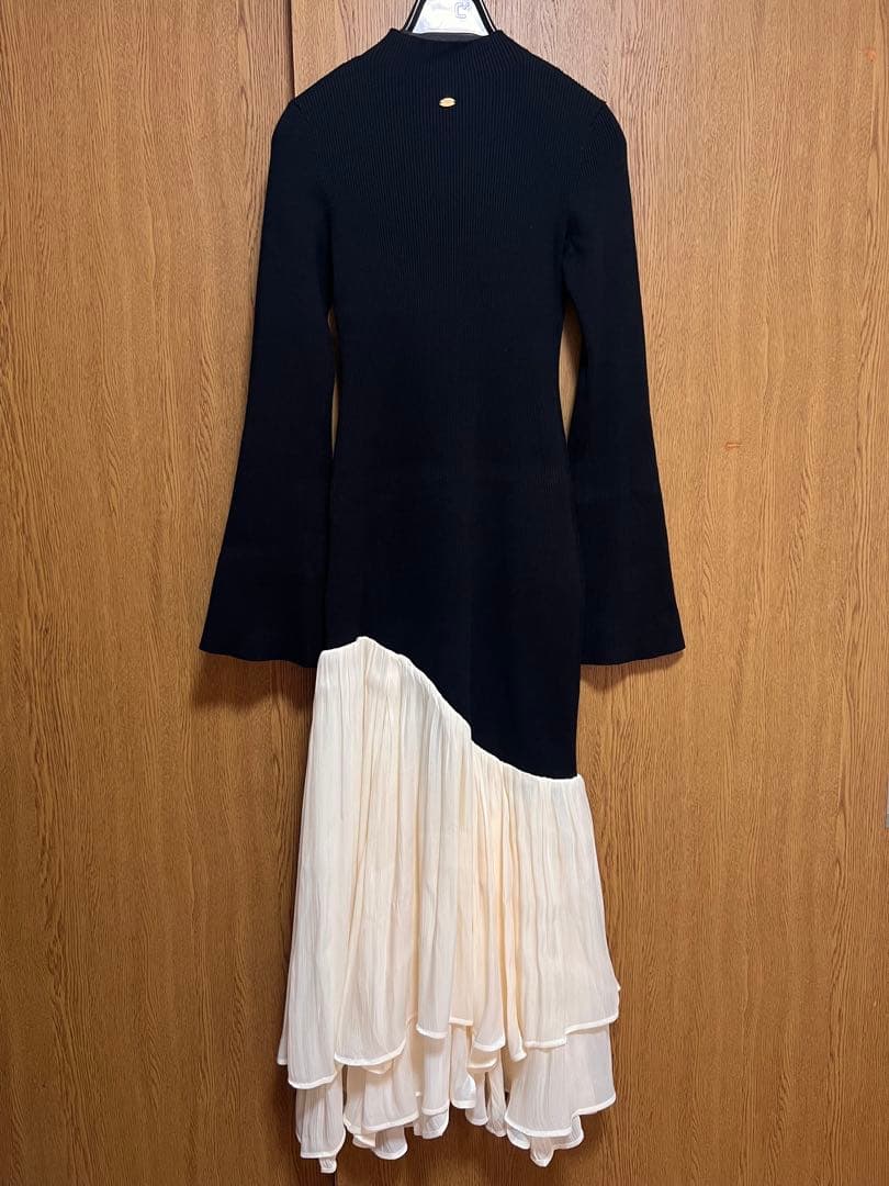 anuans ドッキングニットワンピース